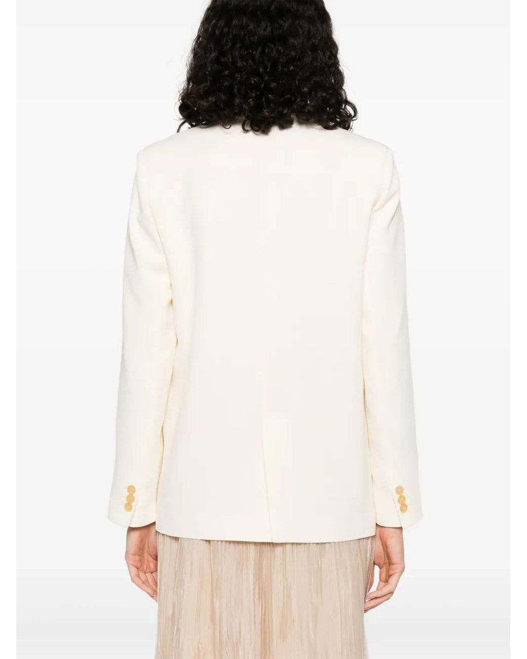Forte_forte White Single-Breasted Blazer
