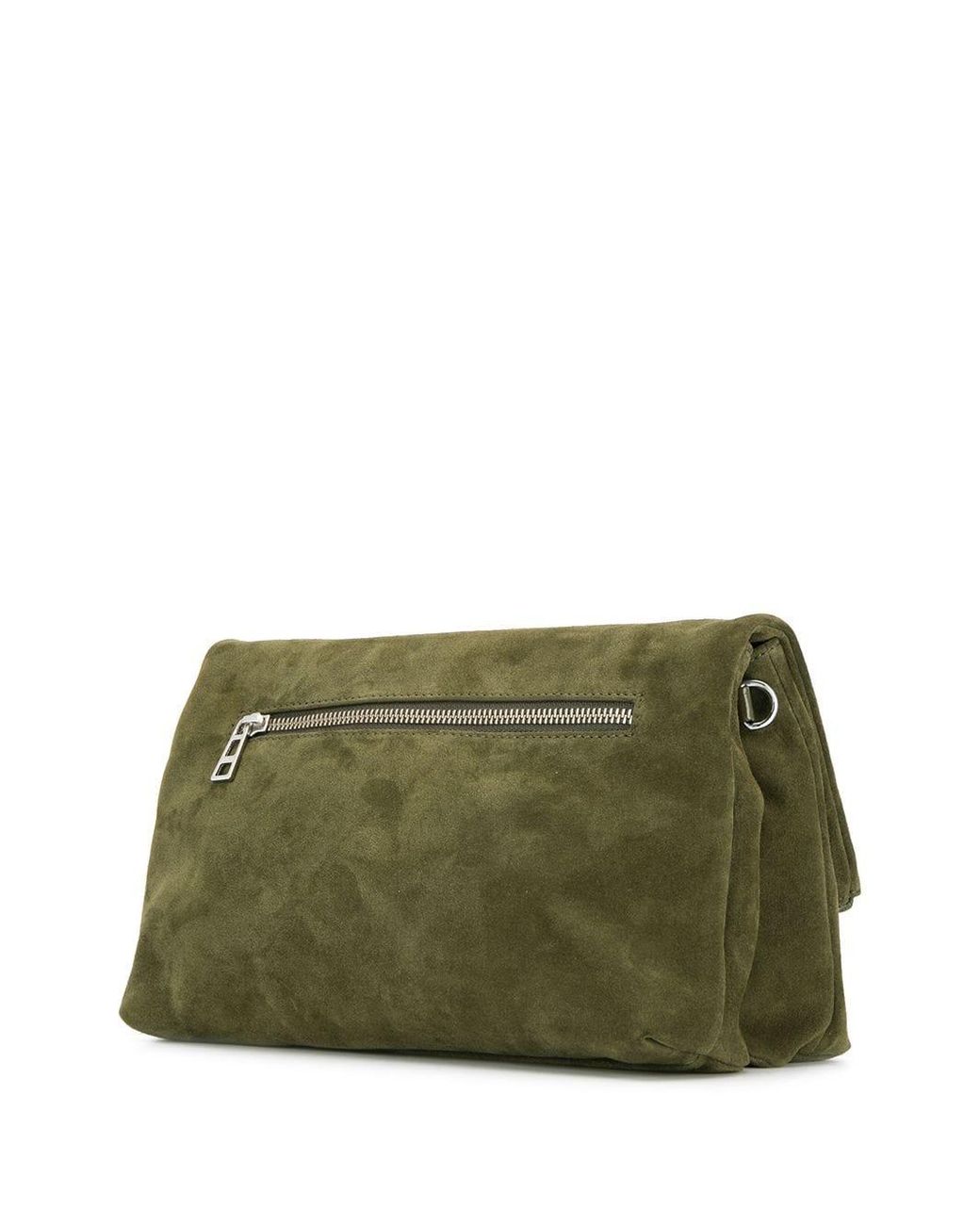 Zadig Voltaire Rock Suede Patent Clutch in Green Lyst