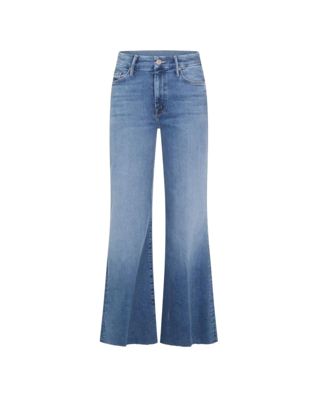 Mother Blue The Roller Frayed Jeans