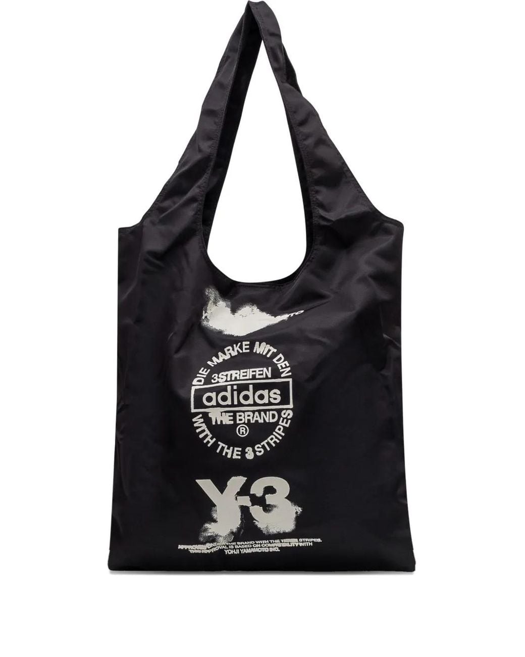Y-3 Black Tote Bag With Logo Print