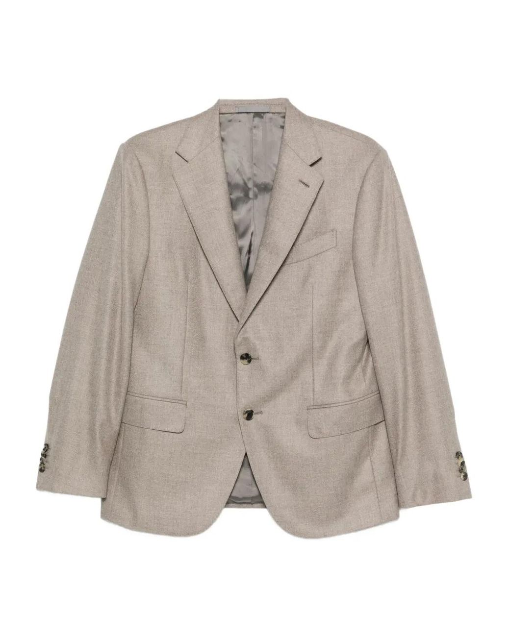 Caruso Gray Notched-Lapel Jacket for men