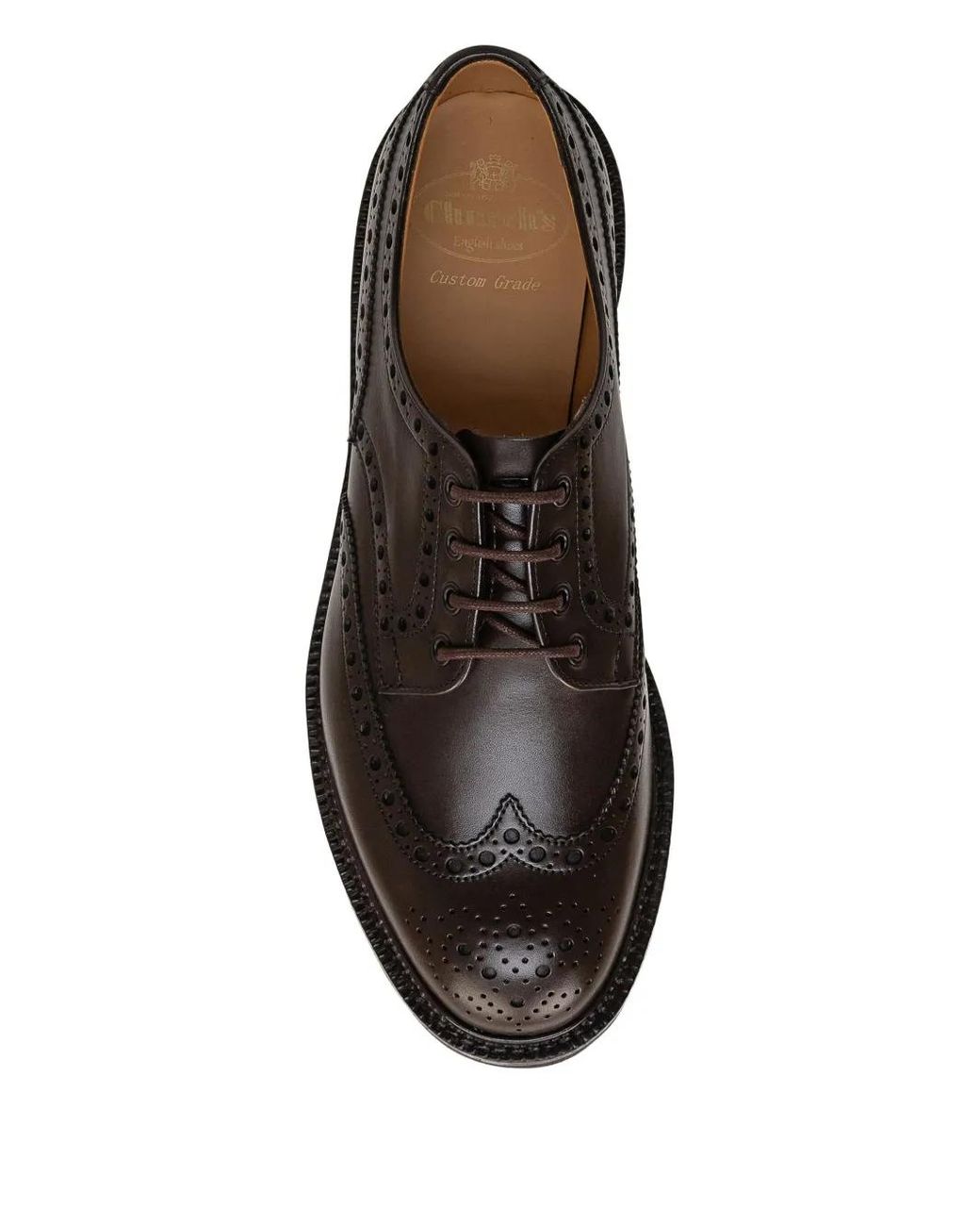 Church's Brown Horsham Brogue Stacked Heel Loafers for men