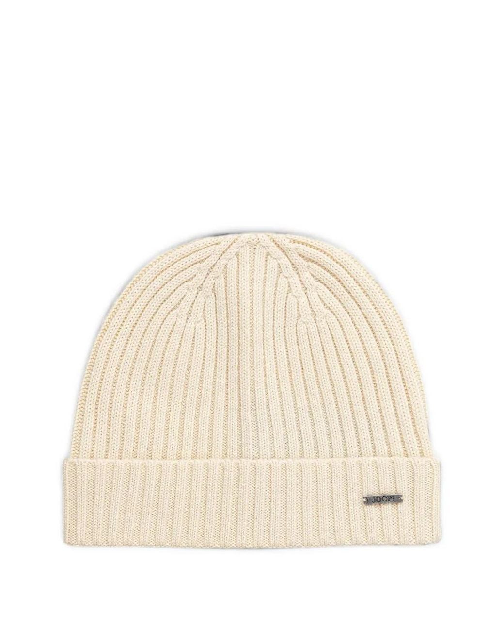 Joop! Natural Francis Ribbed-Knit Beanie Hat for men