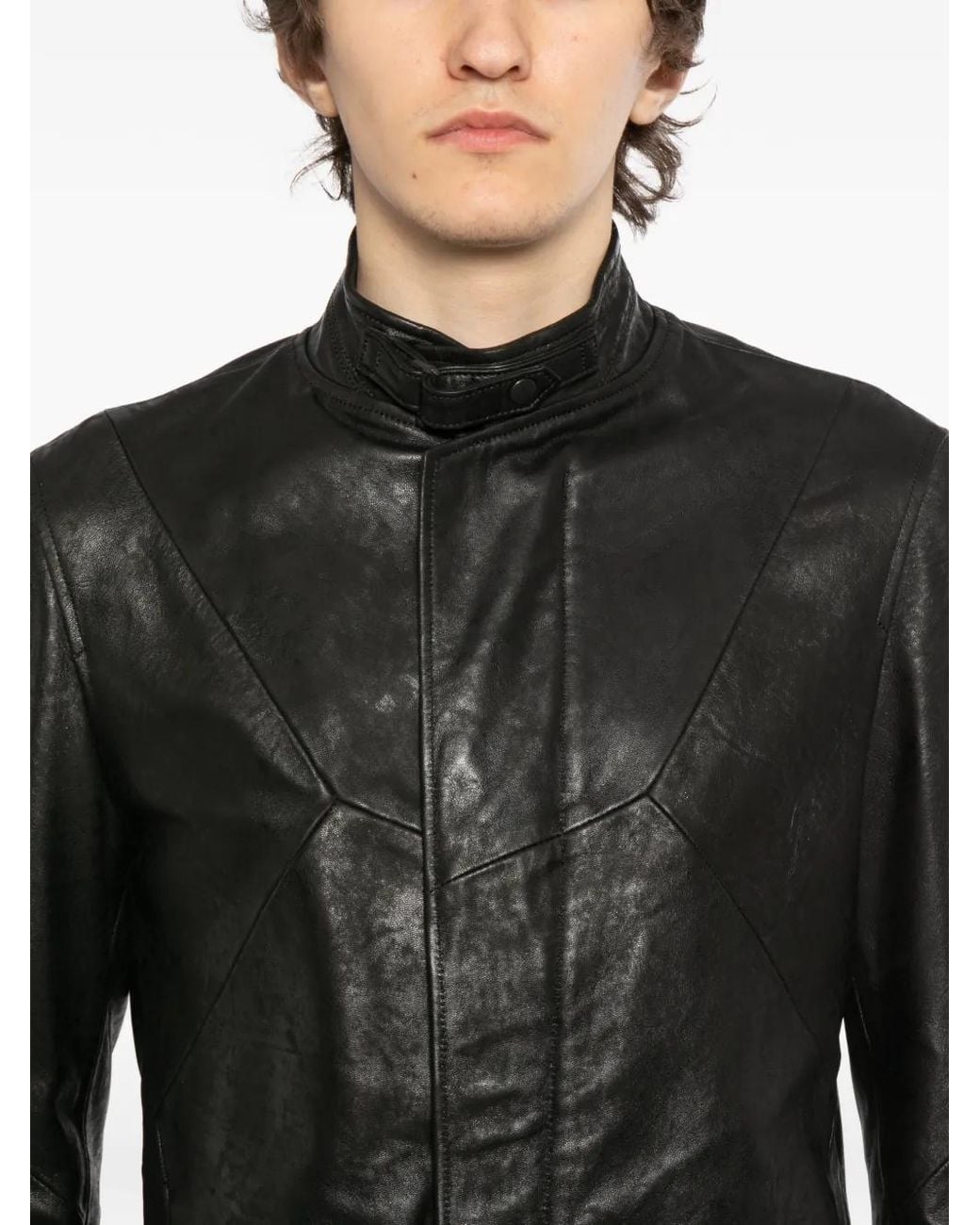 Julius Black Prism Leather Jacket for men
