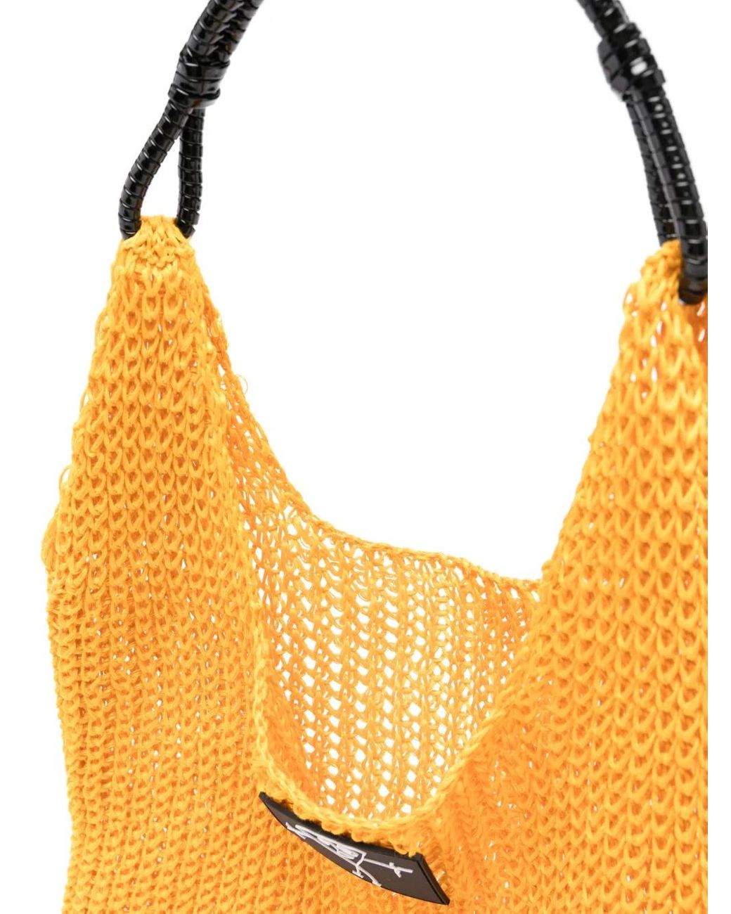 Bolso Shopper De Punto Plan C de color Orange