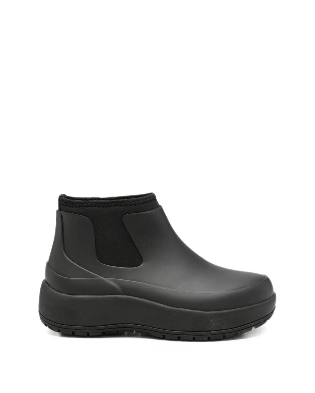 Rains Black Elasticated-Side Ankle Boots