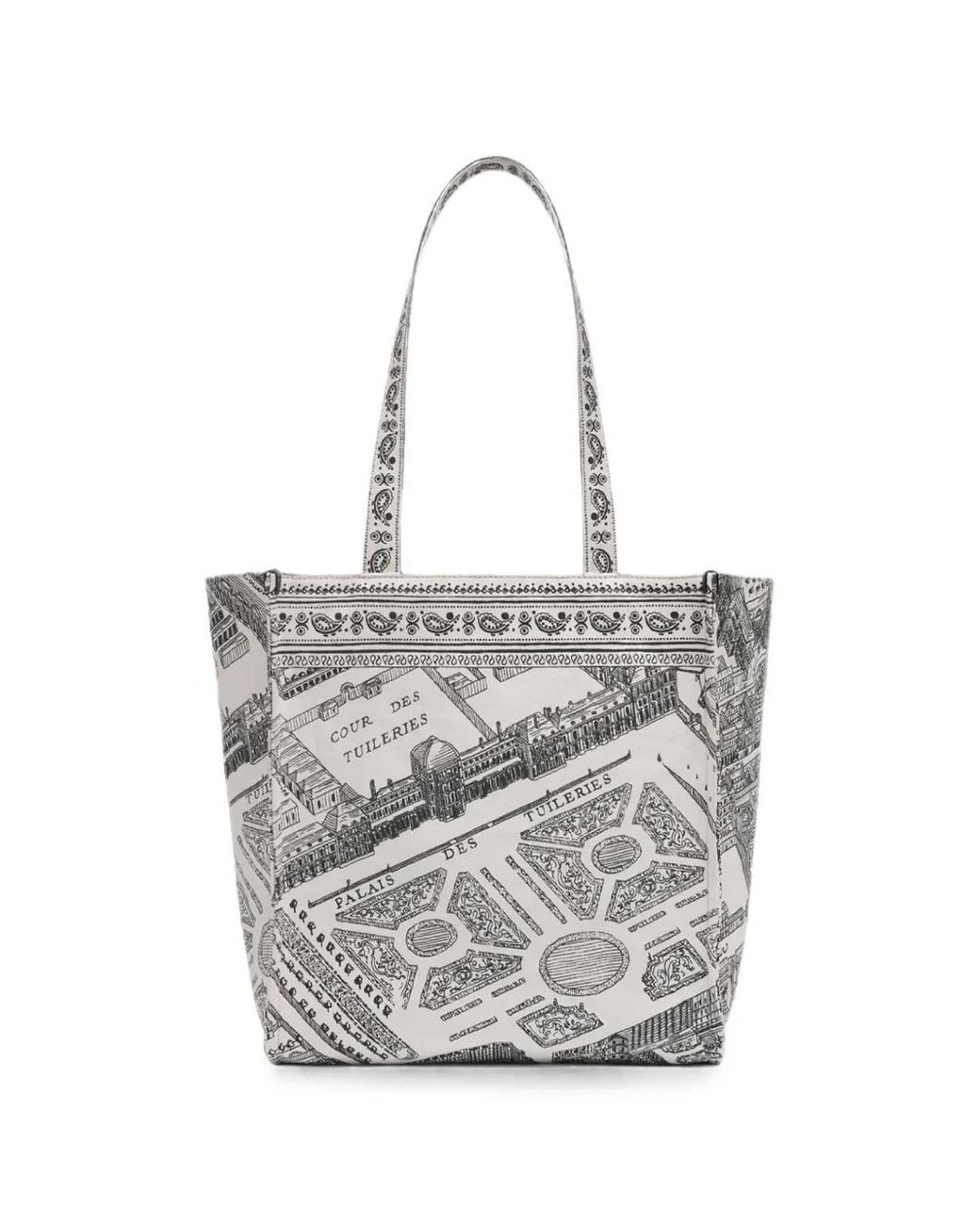 Inoui Edition Gray Louvre Graphic-Print Tote Bag