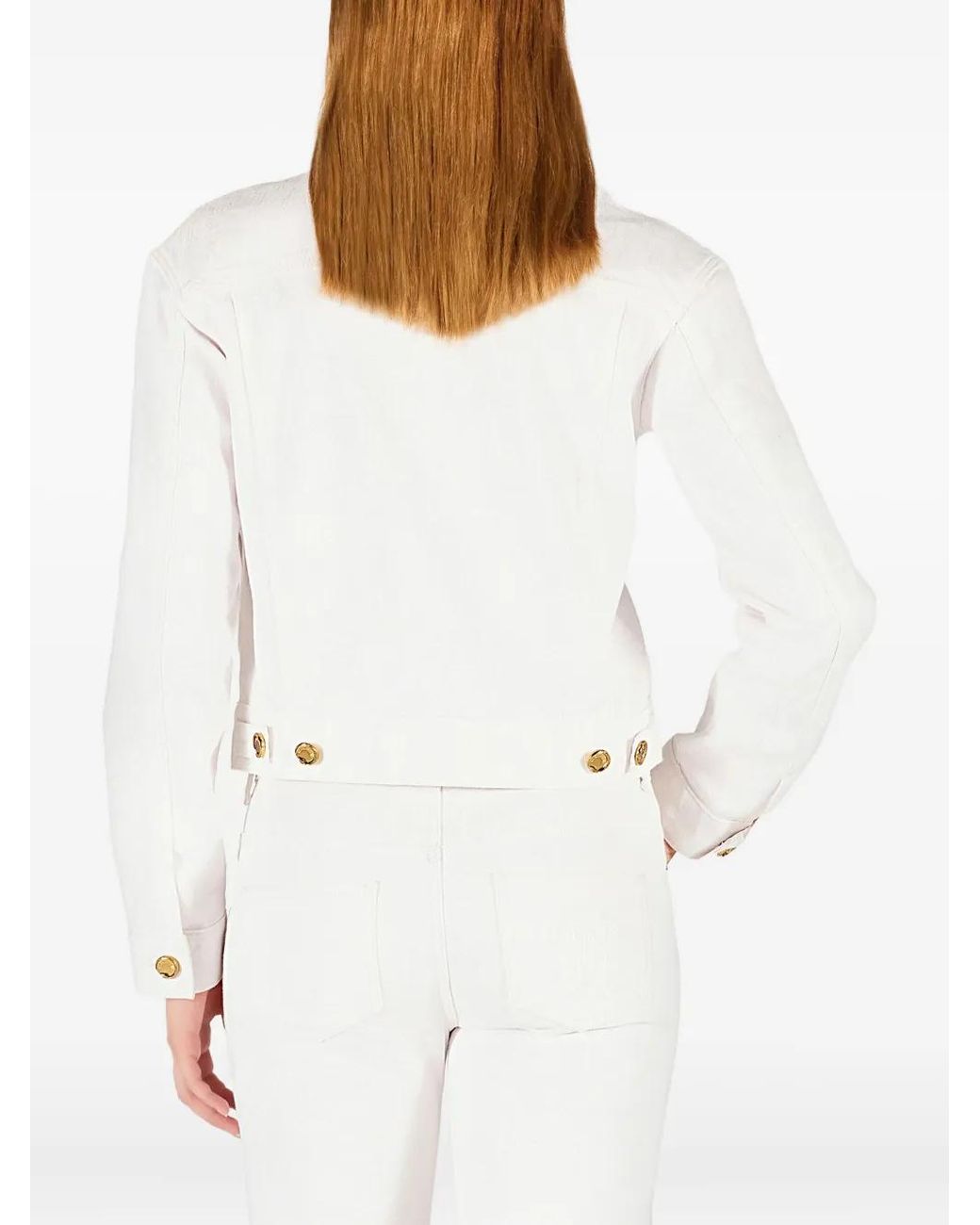 Roberto Cavalli White Cropped Jacket