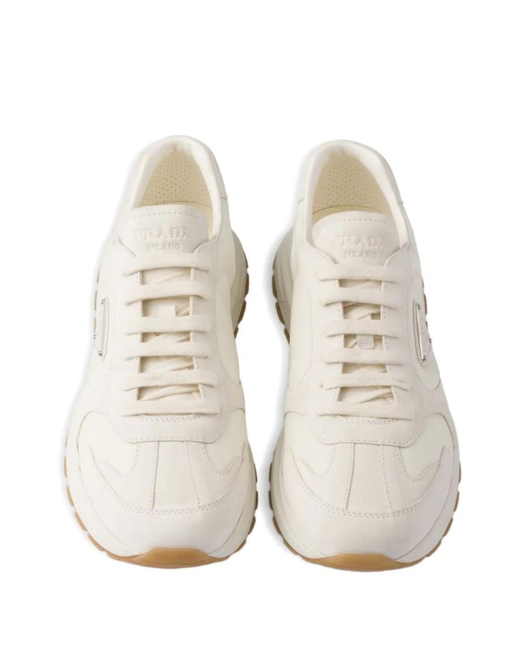 Sneakers Prax En Daim Et Re-Nylon, Homme, Taille Prada pour homme en coloris White