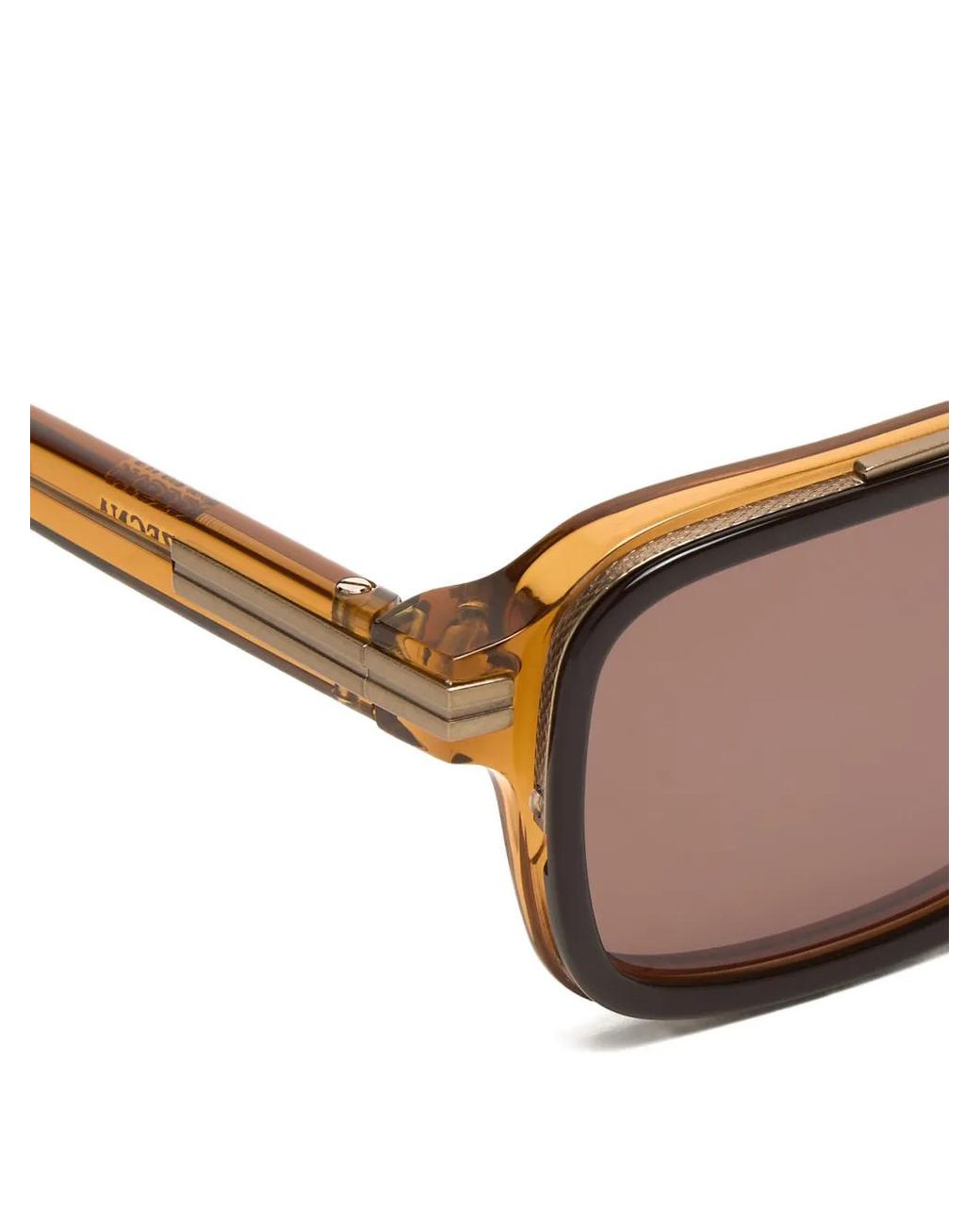 Zegna Brown Square-Frame Sunglasses