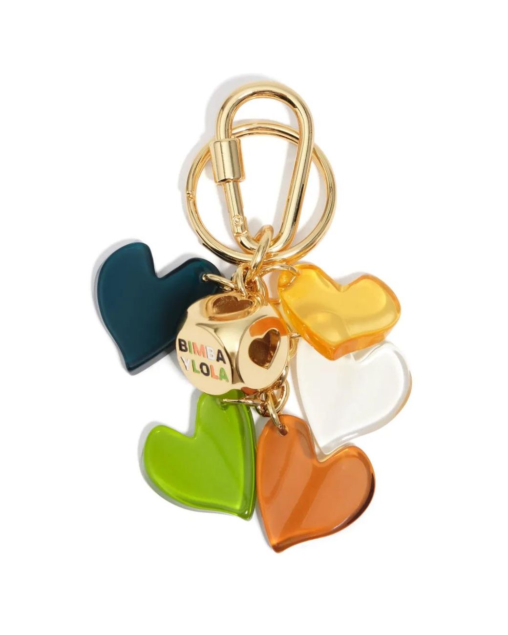Bimba Y Lola White Heart-Pendants Keychain