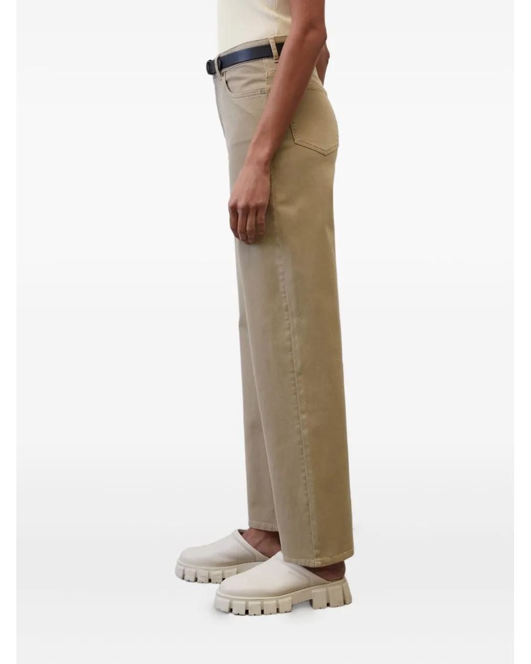 Marc O' Polo Natural Wide-Leg Utility Trousers
