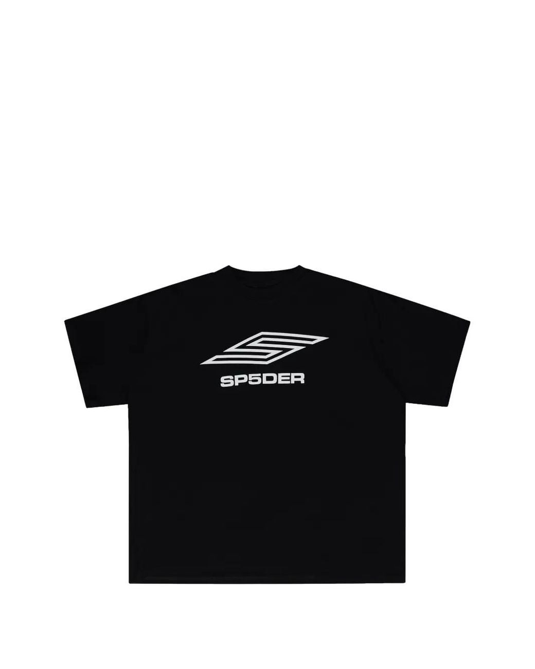 Sp5der Black Logo-Print T-Shirt for men