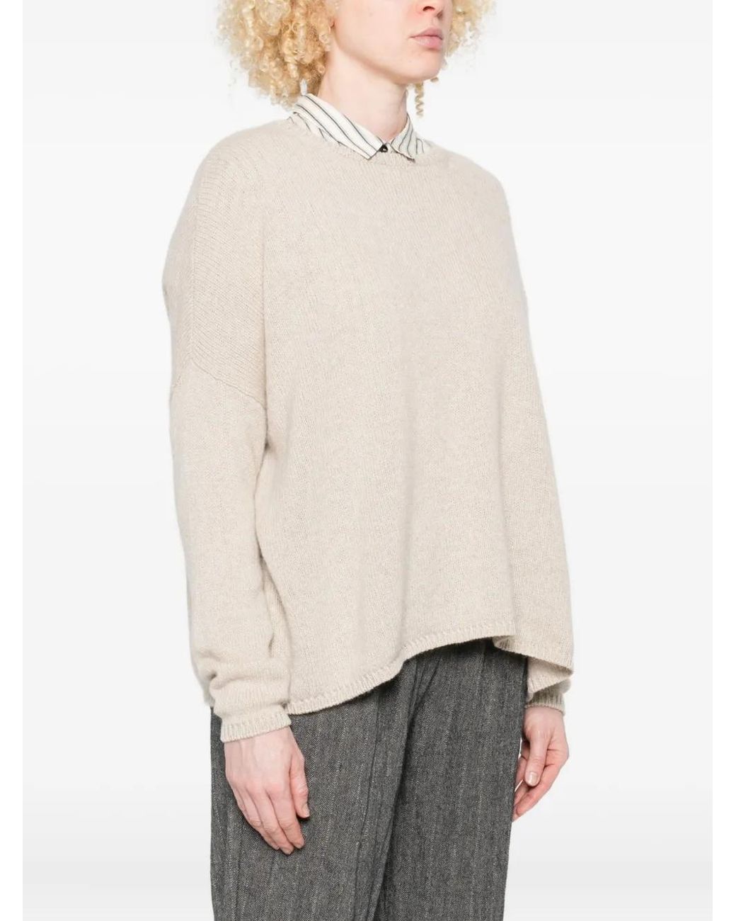 Apuntob Natural Round-Neck Sweater