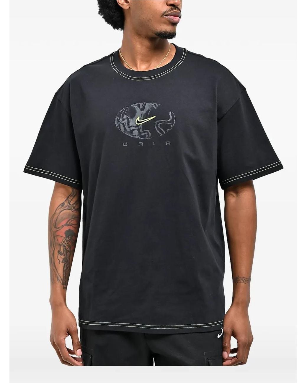 Nike Black Ishod Wair Contrast-Stitch T-Shirt for men