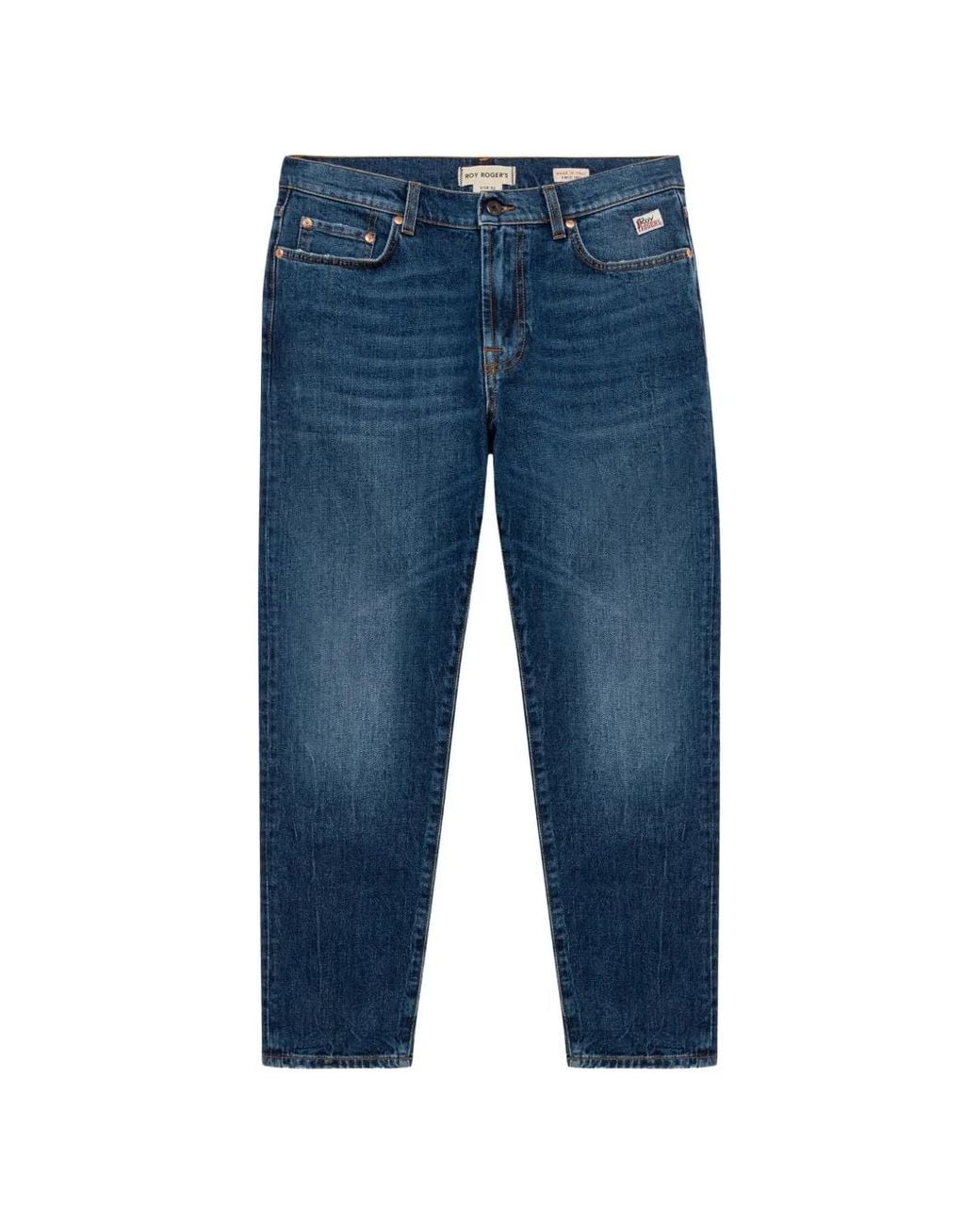Roy Rogers Blue Dapper Logo-Patch Jeans for men