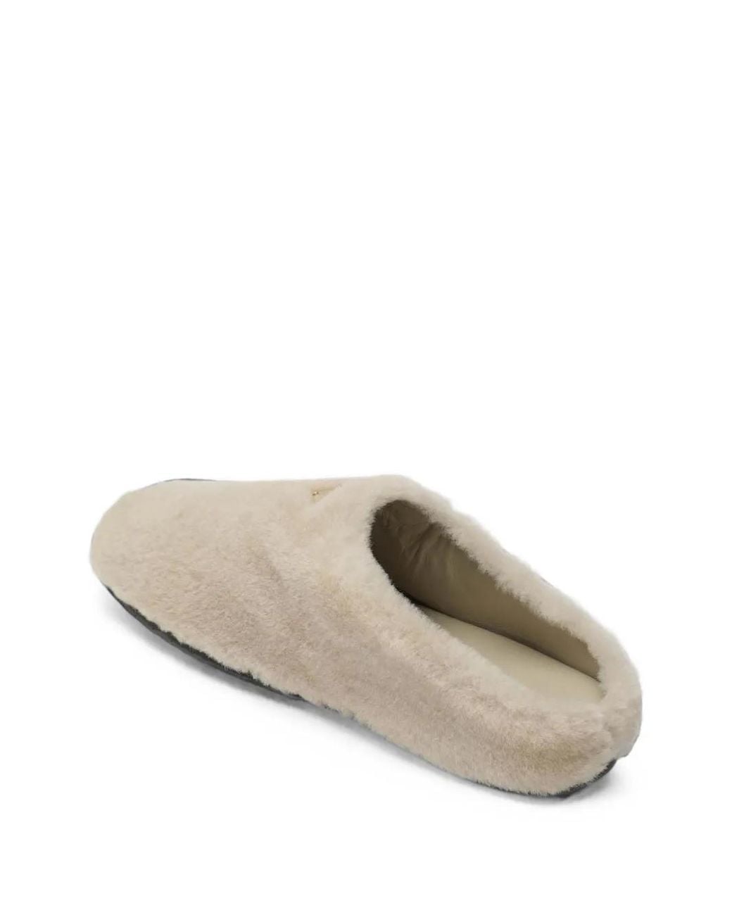 Shearling Mules Prada en coloris White