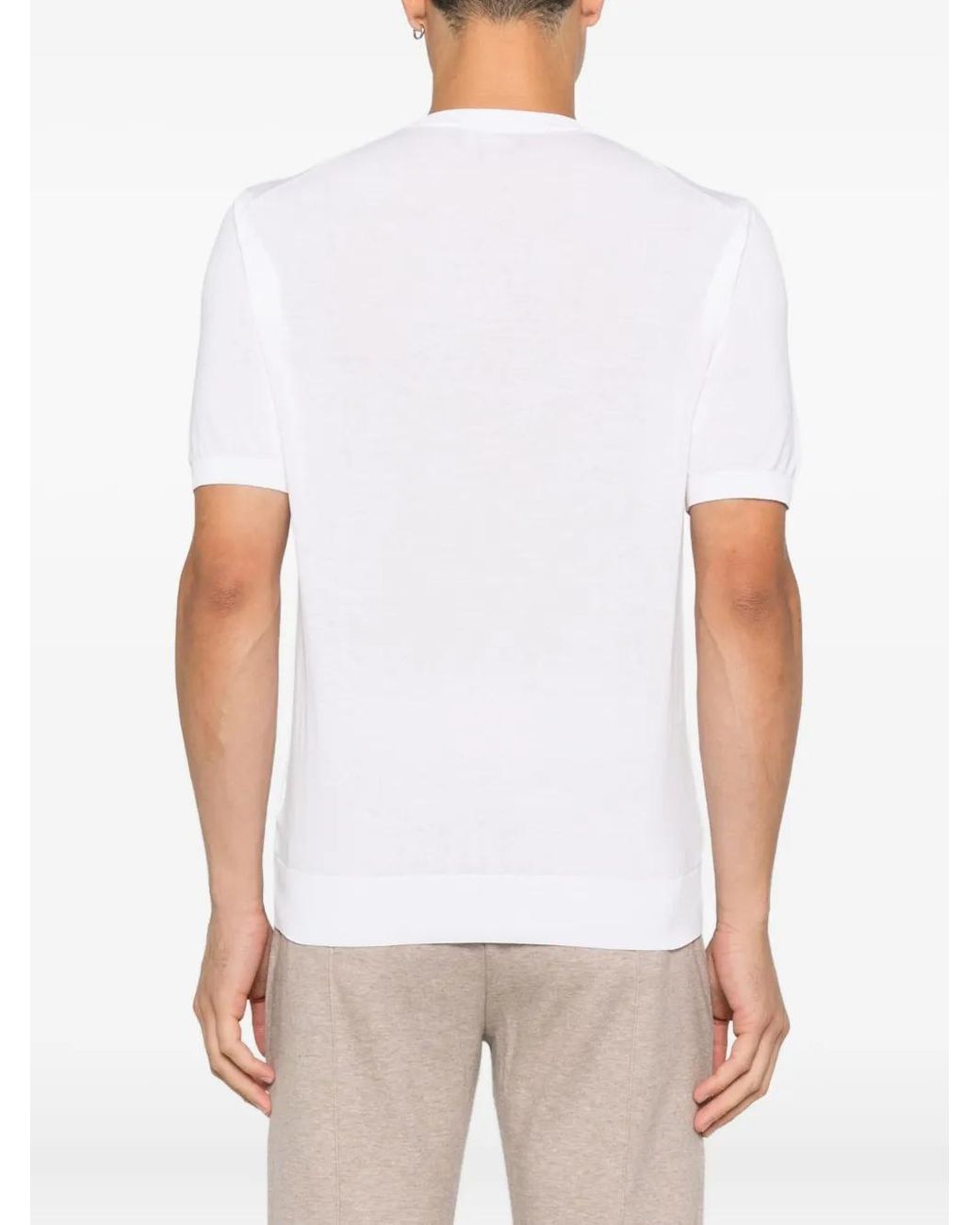 Doriani White Short-Sleeved T-Shirt for men