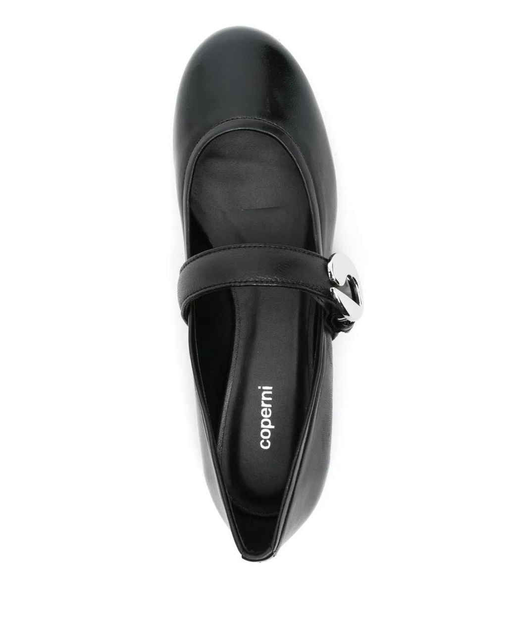 Coperni Black Smooth Leather Flats