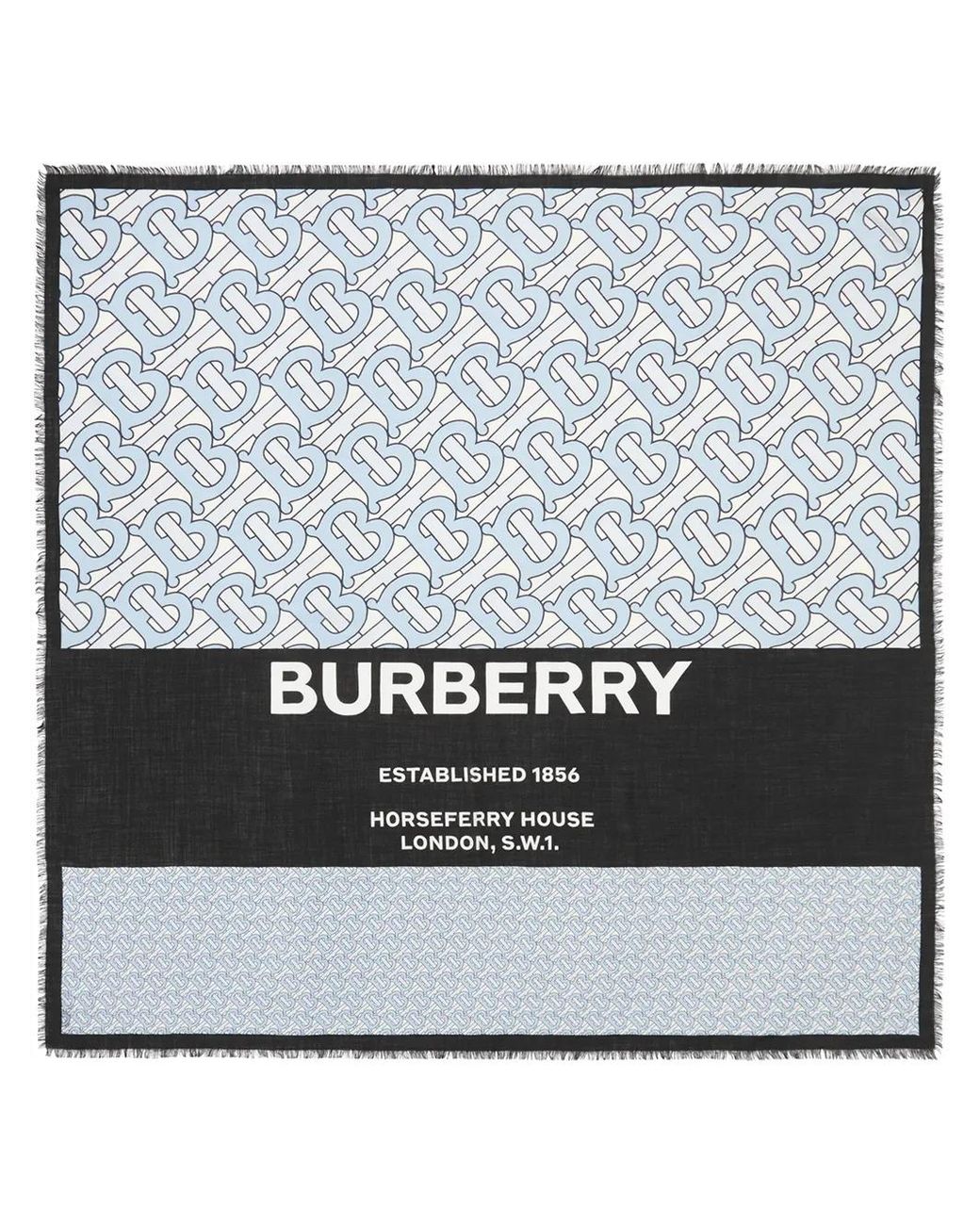 Sciarpa Con Frange di Burberry in Gray
