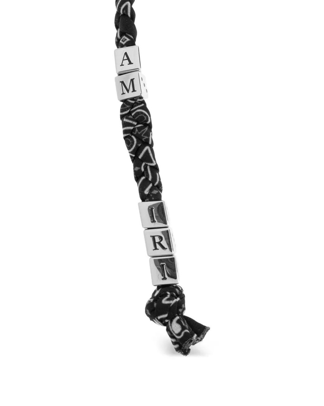 Amiri Metallic Braided Keychain