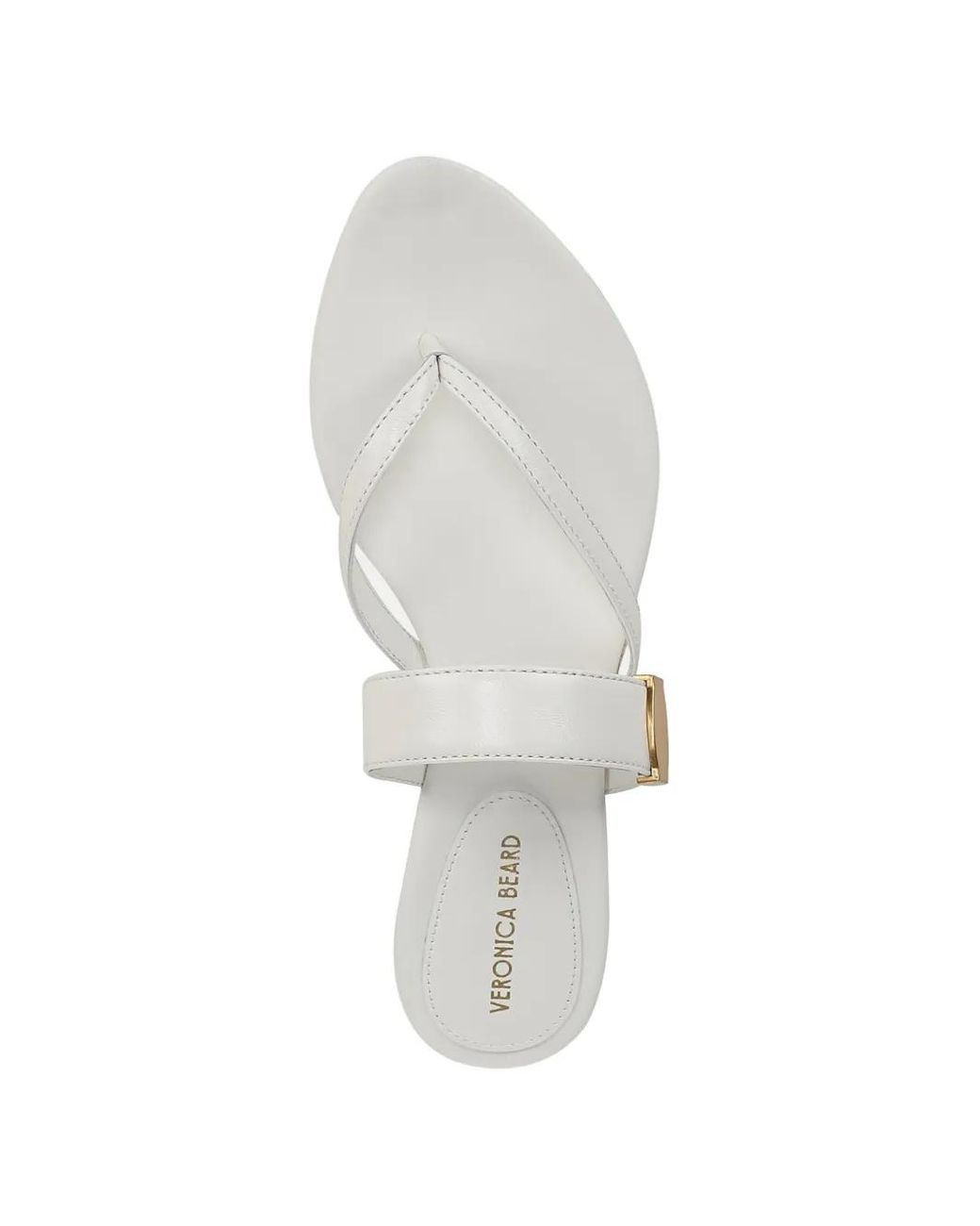 Veronica Beard White Salva Dash Flat Sandals