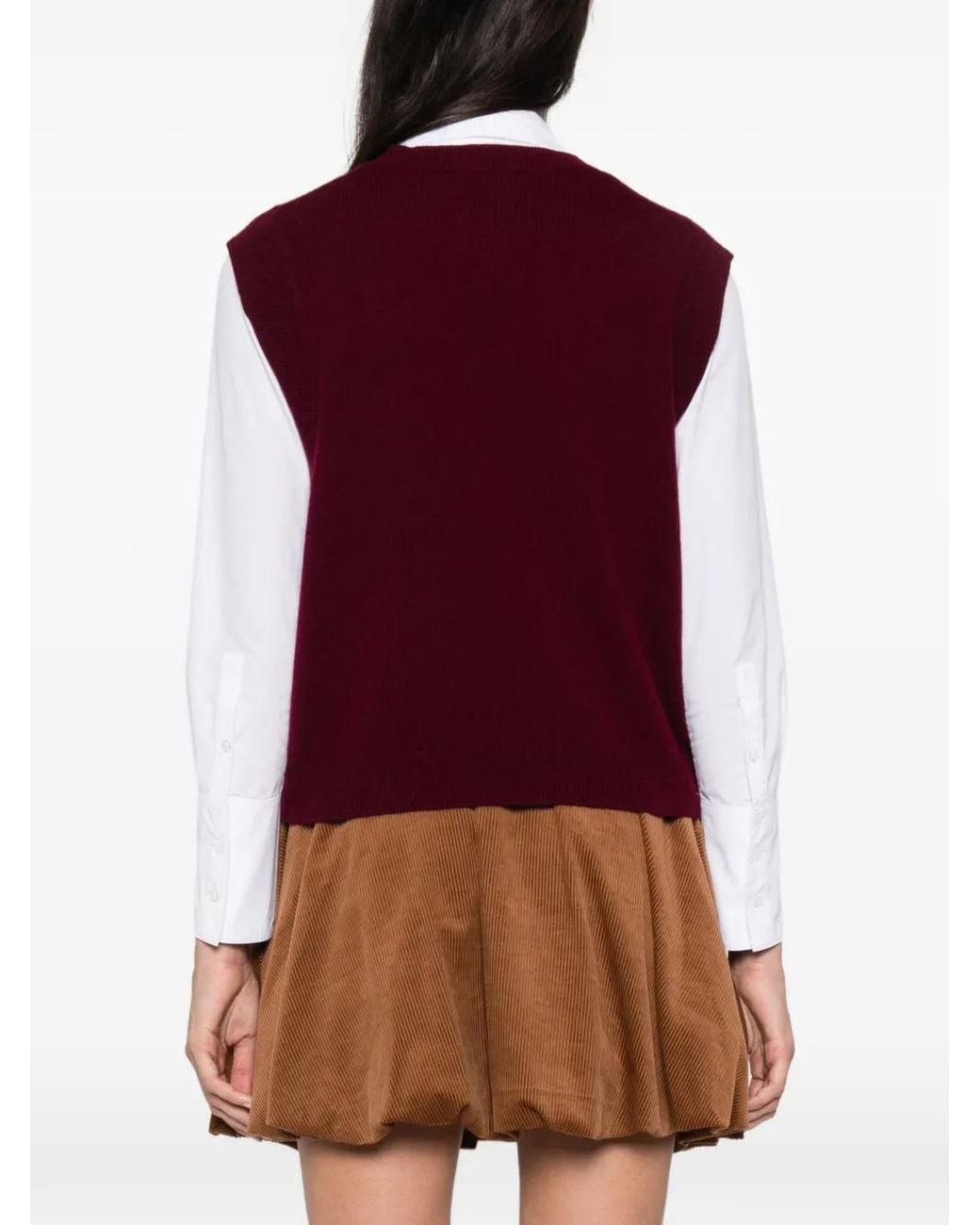 From Future Purple Heart-Motif Knitted Vest