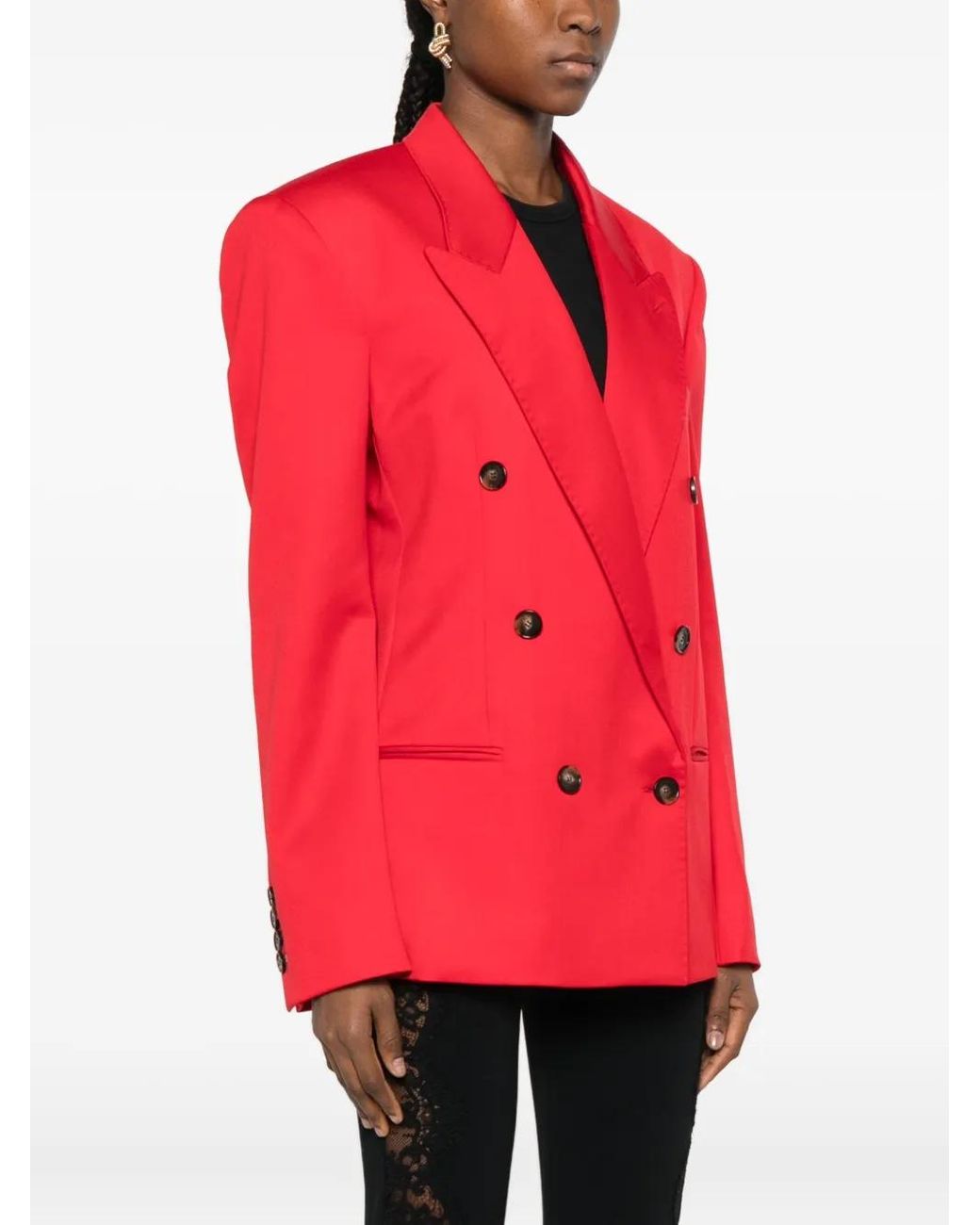 Stella McCartney Red Double-Breasted Blazer