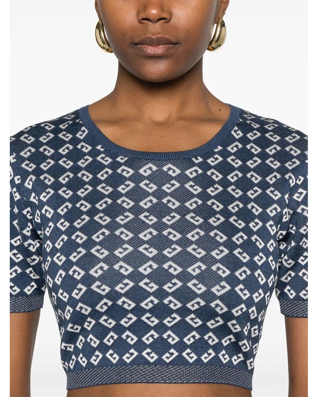 Cropped Top Blu-Donna di Givenchy in Blue