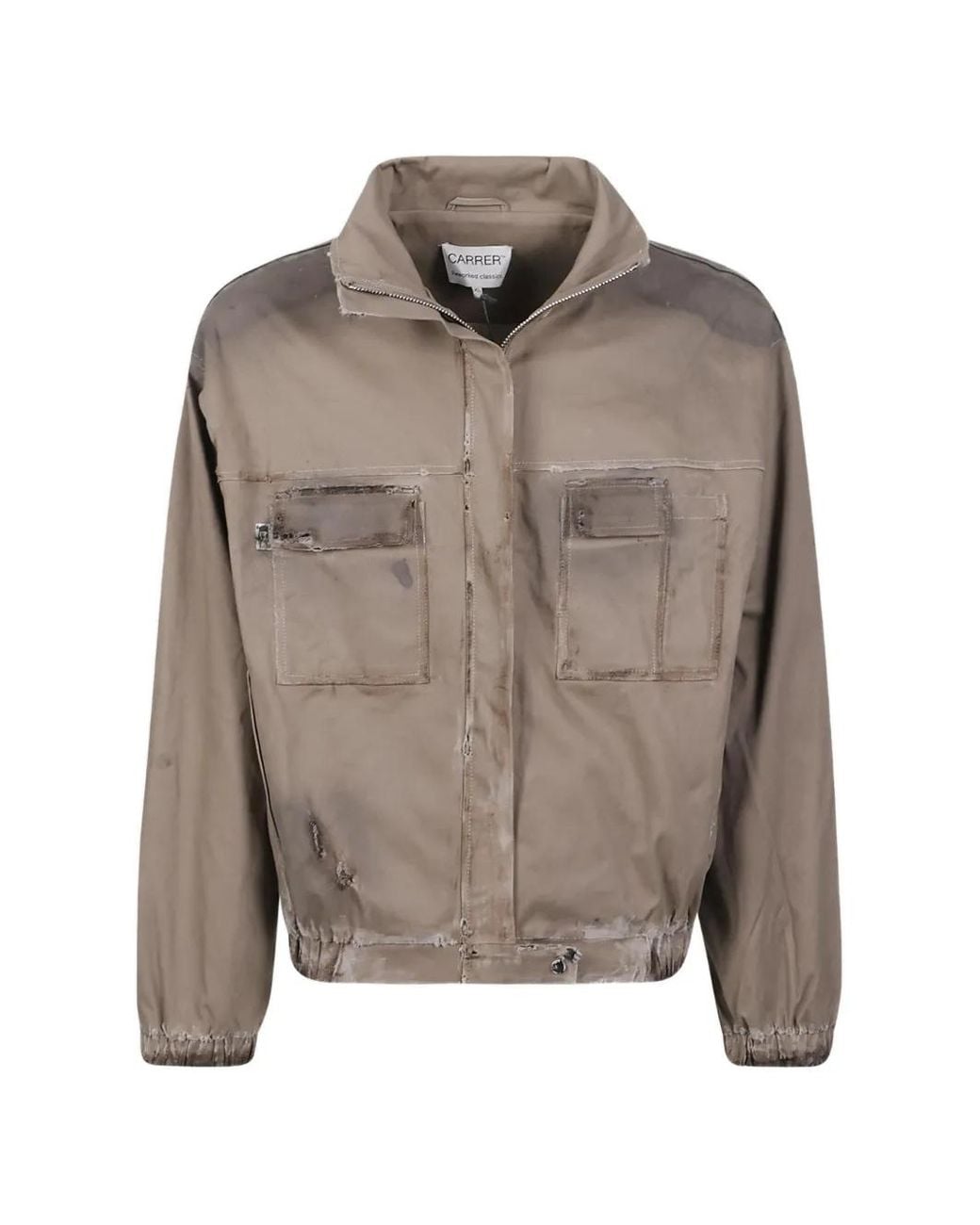 Carrera Brown Distressed Barrau Jacket for men