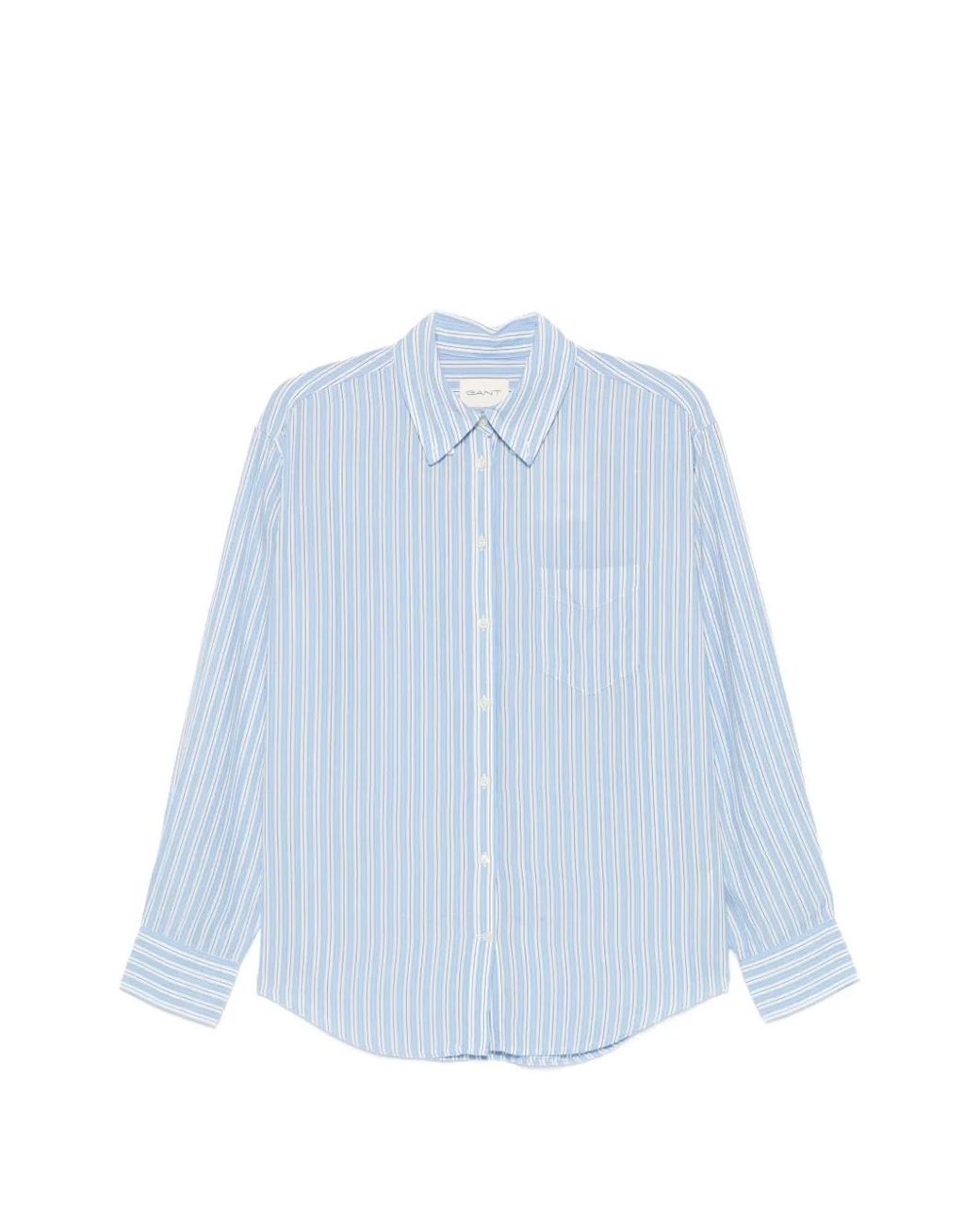 Gant Blue Striped Cotton Shirt