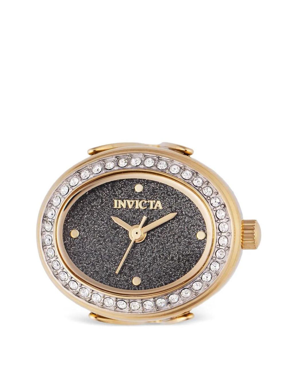 INVICTA WATCH Metallic Mini Ring 20Mm Crystal-Embellished Oval Watch