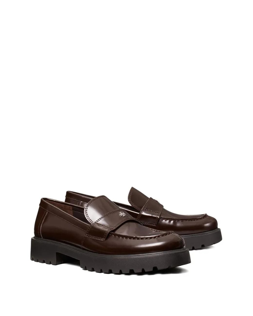 Tory Burch Brown Classic Lug Loafers