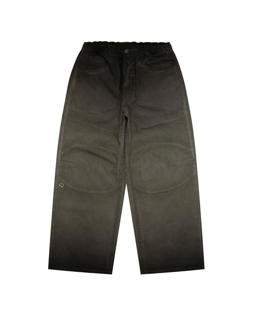 Aape By A Bathing Ape Gray Logo-Appliqué Wide-Leg Trousers for men