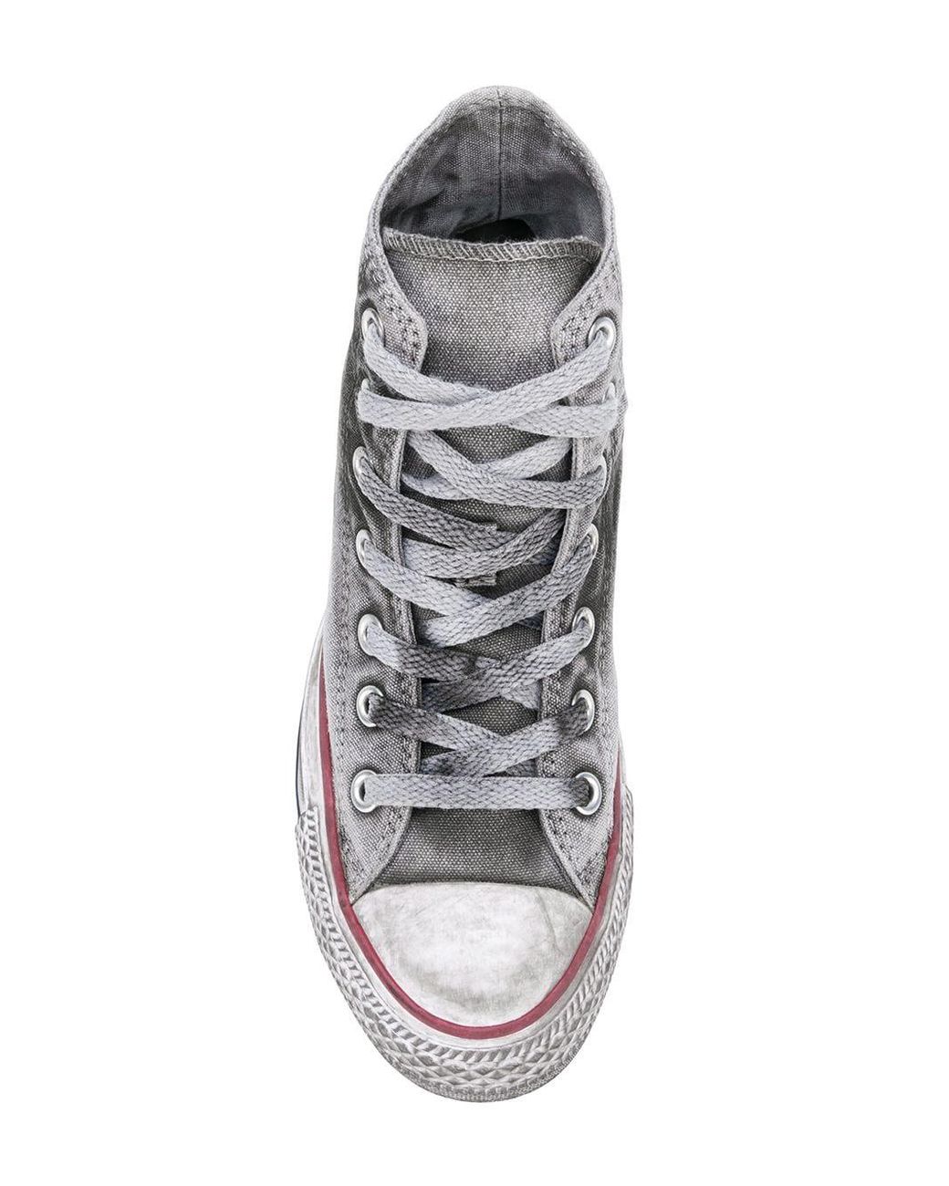 Converse All Star Basic Wash Hi-top Sneakers Gray Lyst