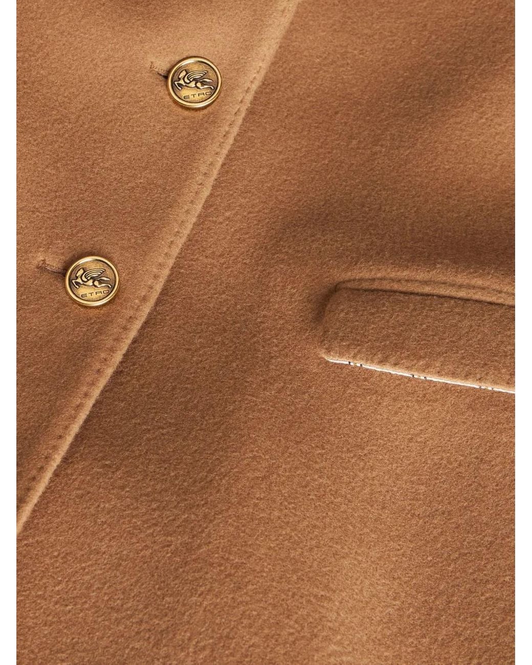 Etro Brown Single-Breasted Coats