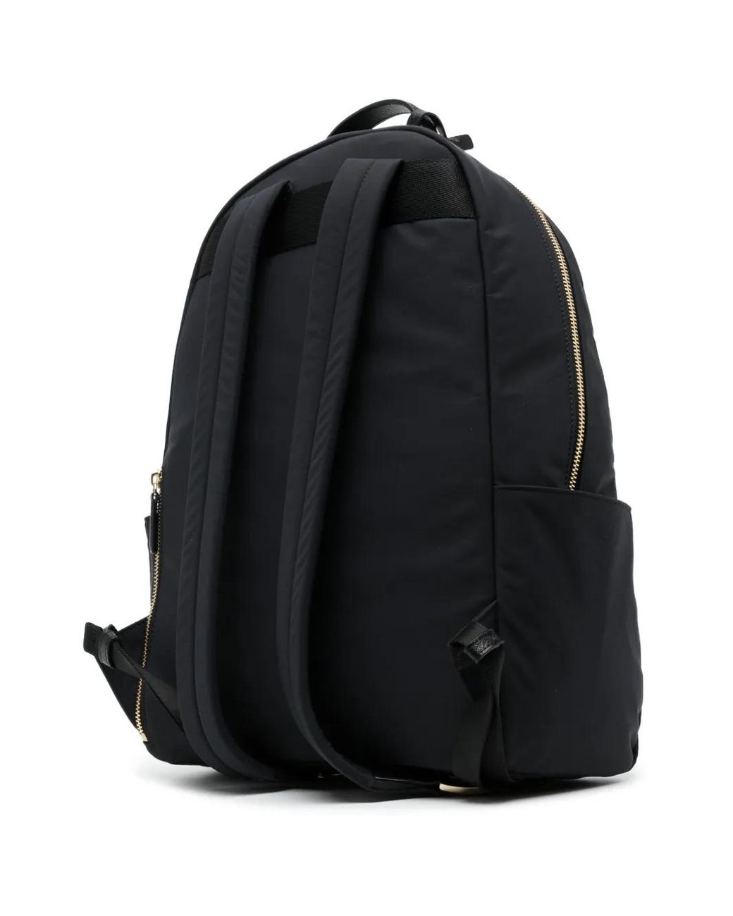 Agnes B. Black Logo-Plaque Adjustable-Straps Backpack