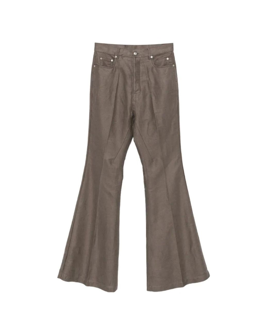 Rick Owens Gray Flared Trousers for men