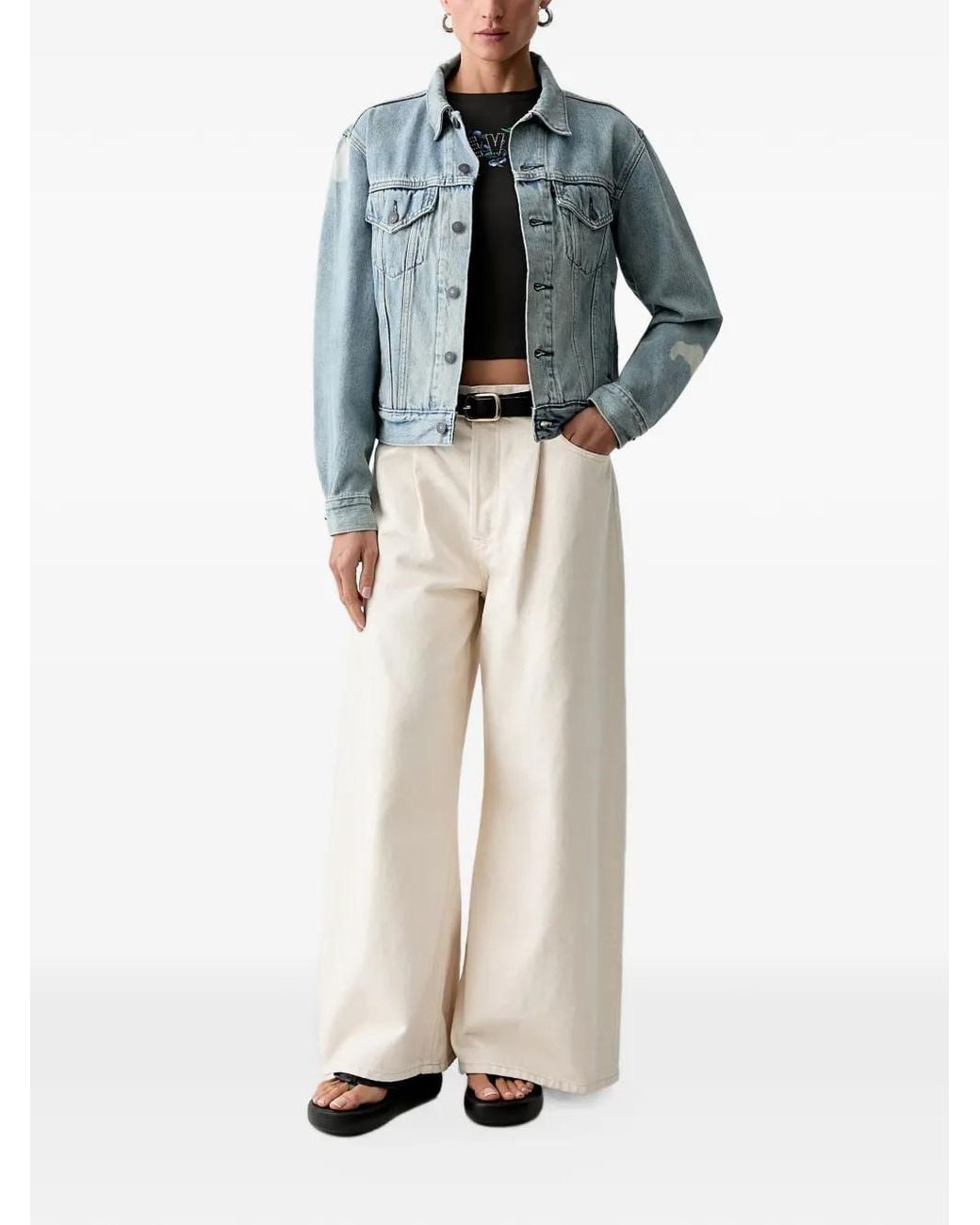 Levi's Blue Graphic-Patch Denim Jacket