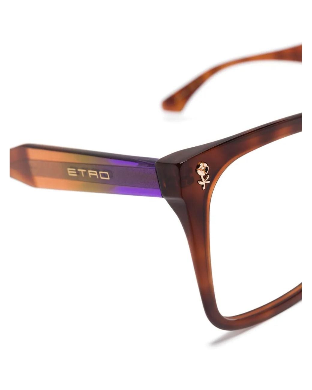 Etro Brown Square-Frame Glasses