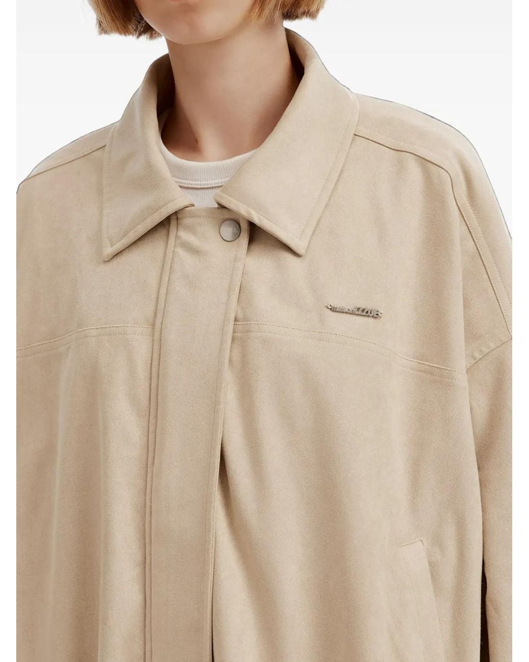 Izzue Natural Suede-Effect Bomber Jacket