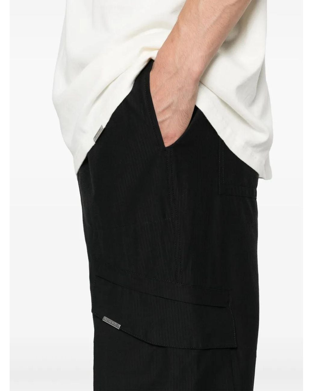 Represent Black Tech Cargo Pants for men