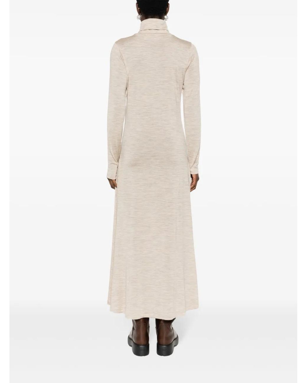 Polo Ralph Lauren White Mélange-Effect Maxi Dress