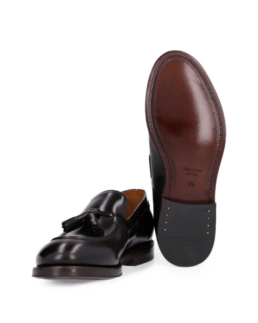 Al Duca D'aosta Black Tassel-Detail Leather Loafers for men