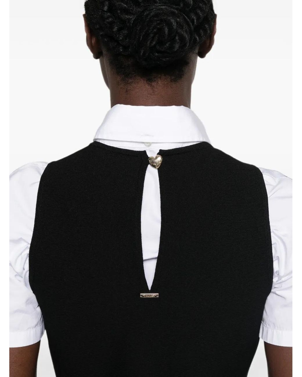 Twinset Black Jupe Courte En Maille À Volants