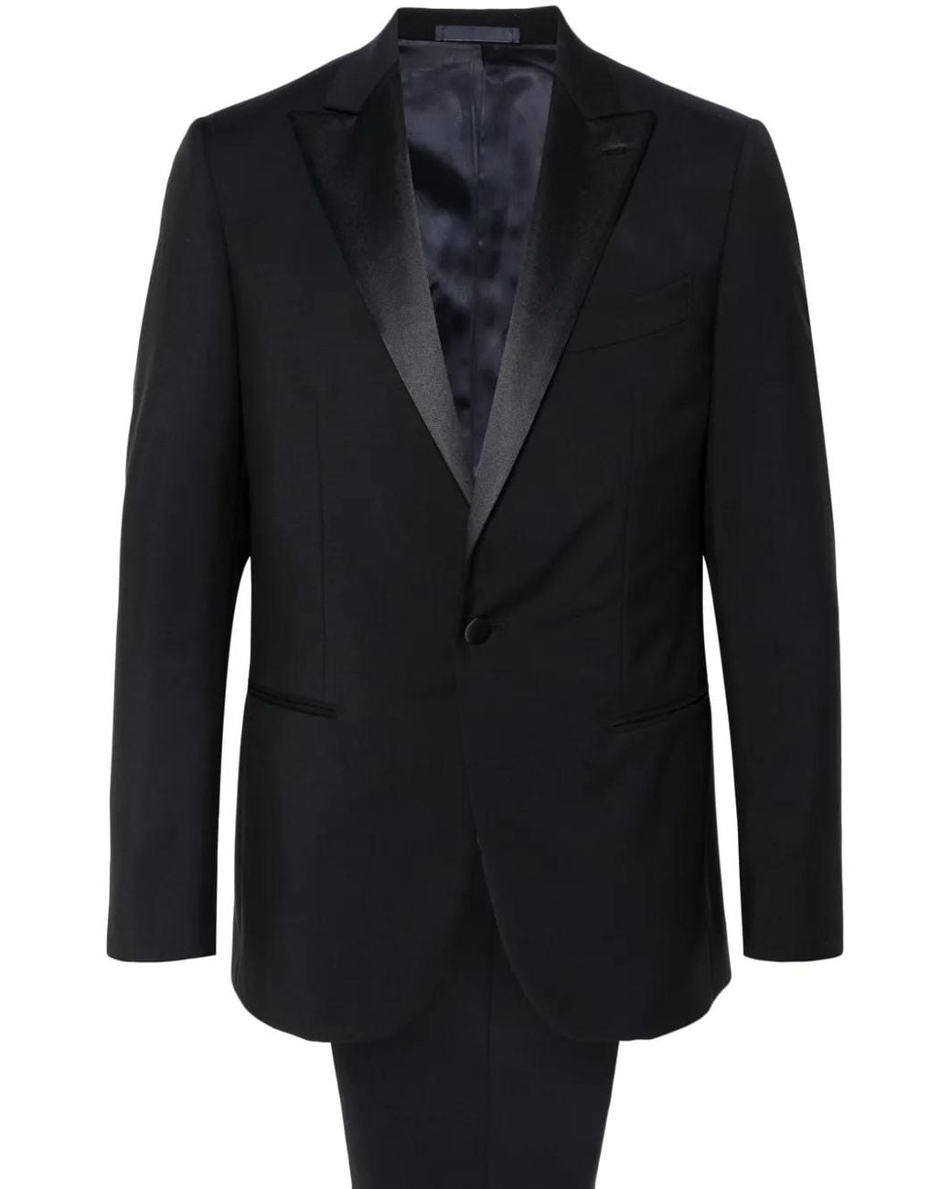 Caruso Black Single-Breasted Suit for men