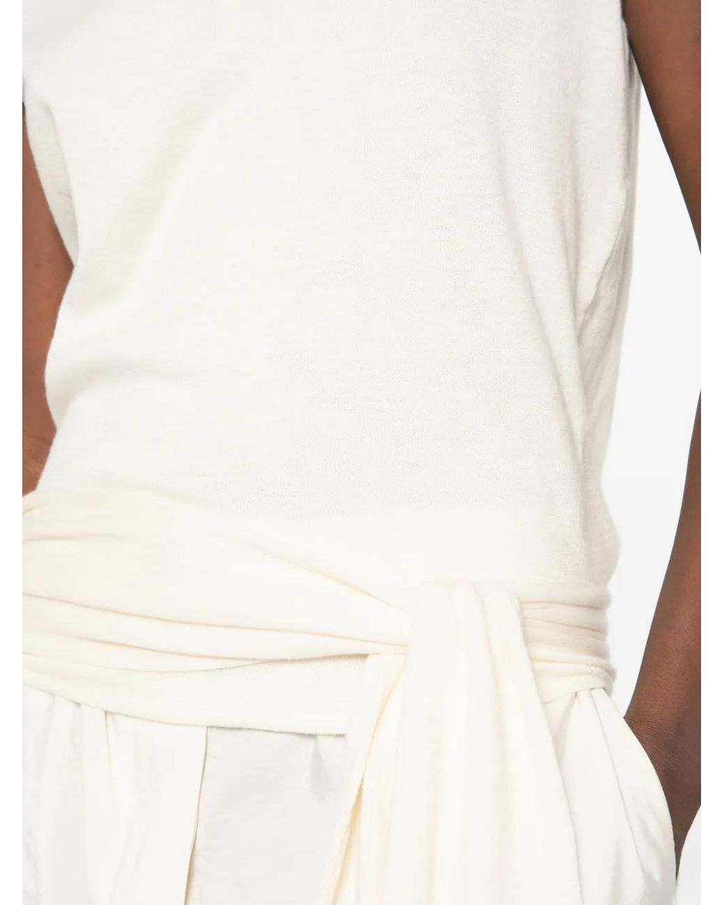 Rohe White Wrap-Around Cut-Out Top