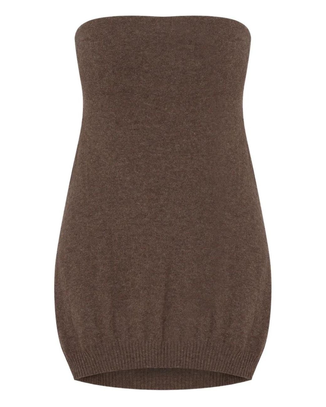 Moschino Brown Knitted Bandeau Tank Top