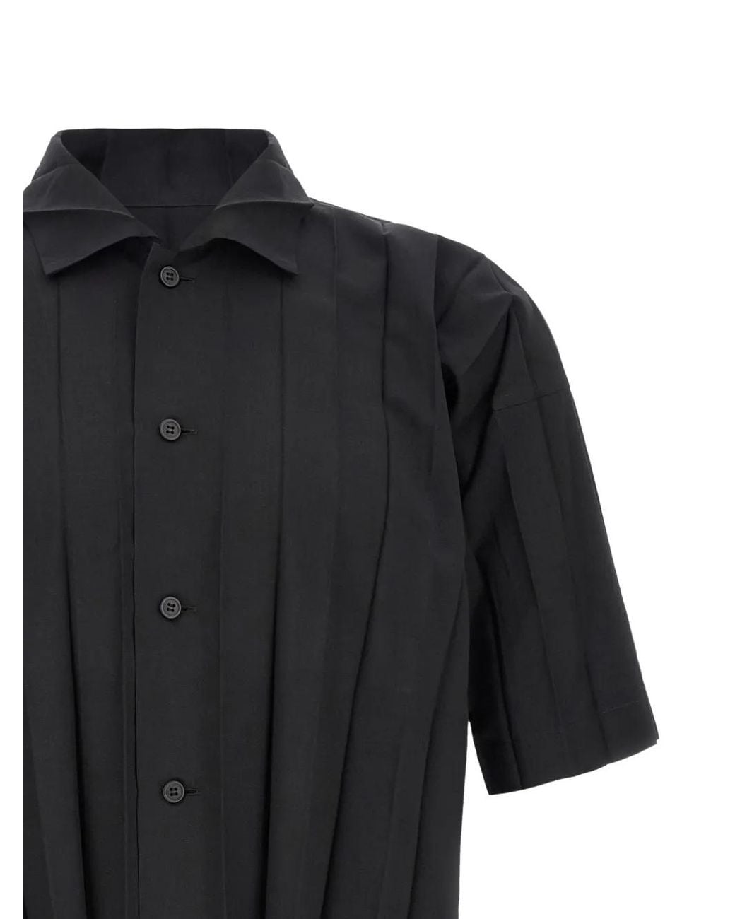 Homme Plissé Issey Miyake Black Edge Short-Sleeve Shirt for men