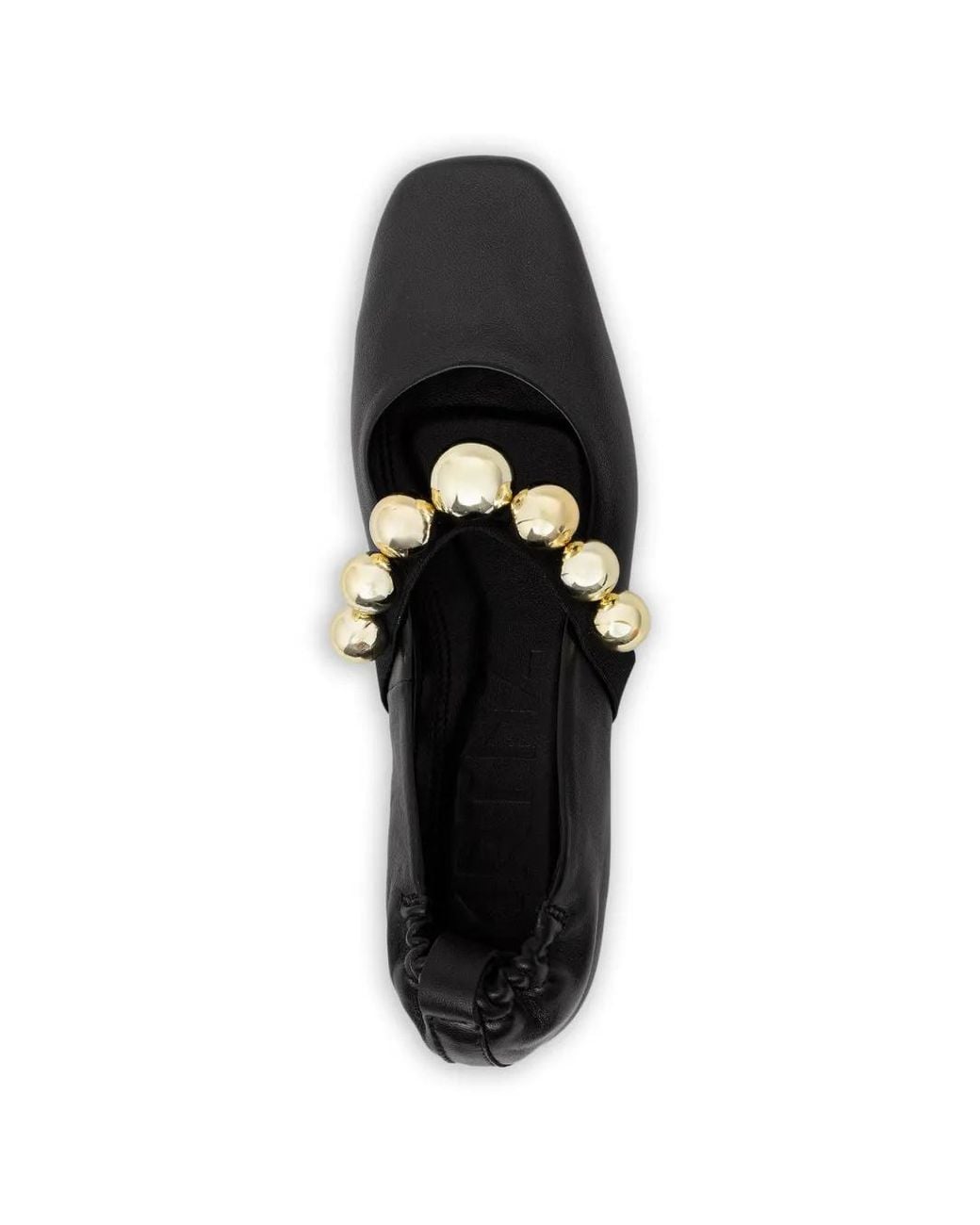 Souliers Martinez Black Ballerines Flamenca À Perles